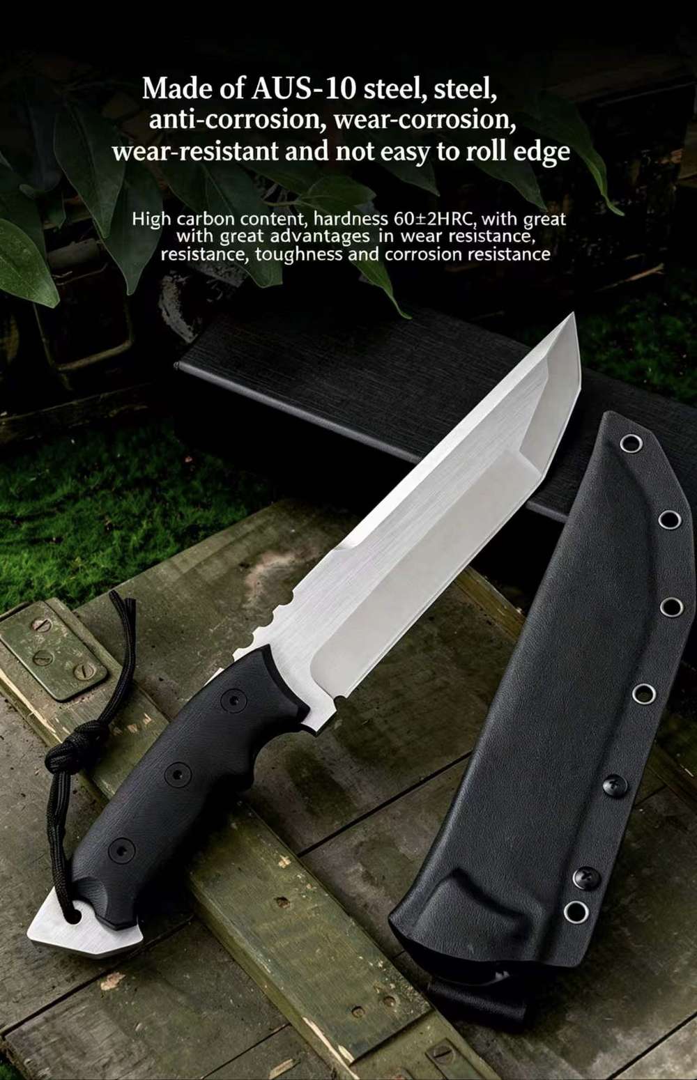 AUS-10 Tanto Knife Steel Properties