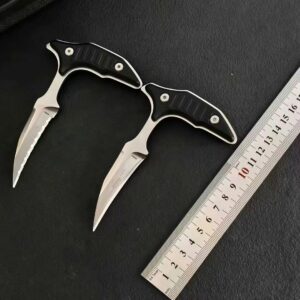 Bee Tea Knife M390 Full Edge with Dual Sheath - Open View