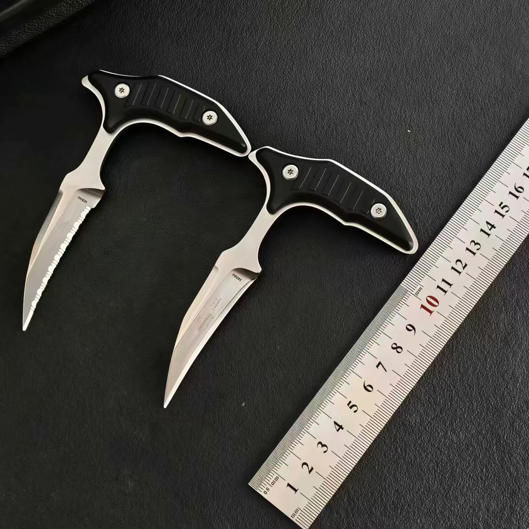 Bee Tea Knife M390 Full Edge with Dual Sheath - Open View