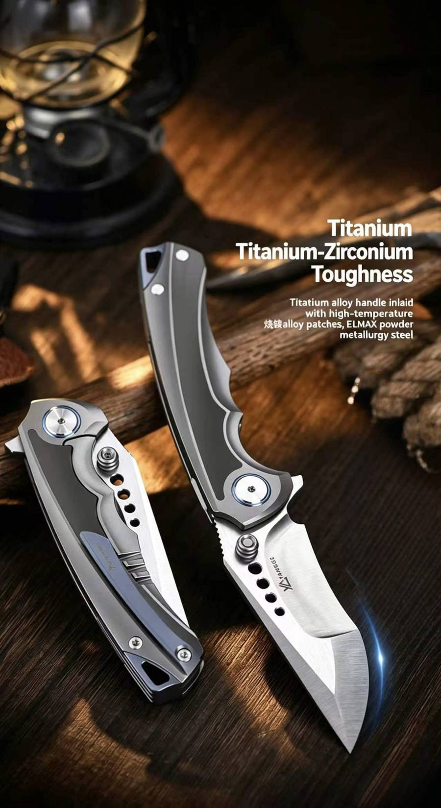 YANGGE Titanium-Zirconium Folding Knife Industrial Style