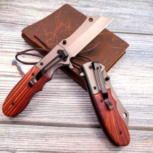 Stainless Steel Rosewood Folding Knife DA104