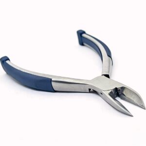 Curved Jaw Nipper Wholesale — Blue Anti-Slip Grip