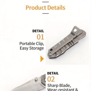 10CR13 Titanium Alloy Folding Knife VKYF003
